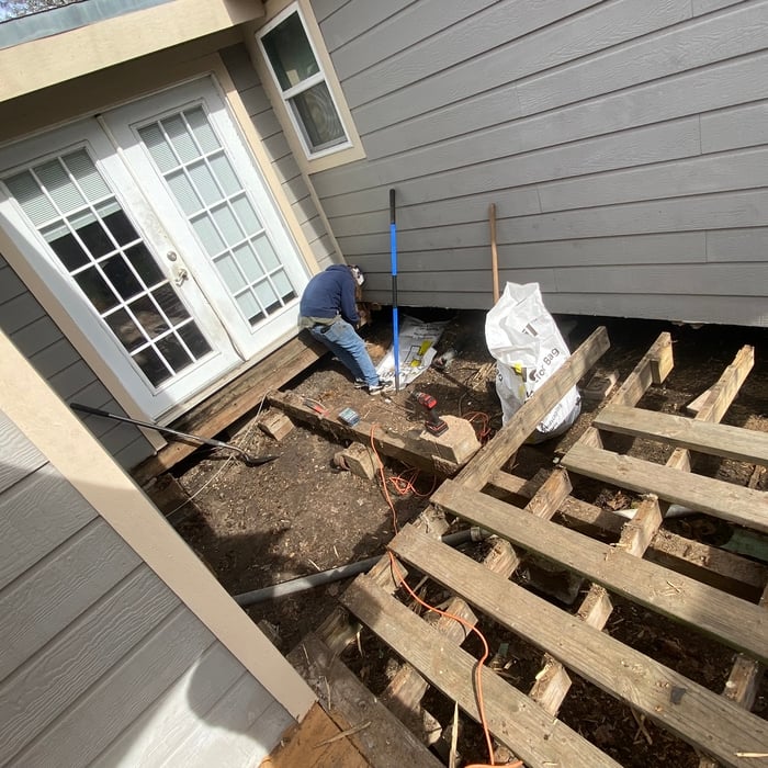 cleanup ready for install of new supports and beam