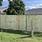 Wood privacy fence