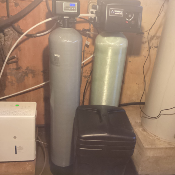 New water softener and whole house iron filter
