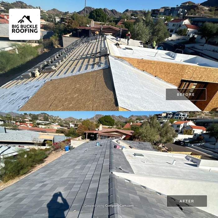 Tile and Flat Roof