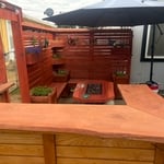 Outside bar and seating.