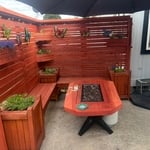 Outside bar and seating.