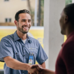 Mr. Electric Service Professional Shaking Hands