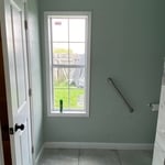 installing the window in the bathroom
