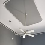 Vaulted living room repaint