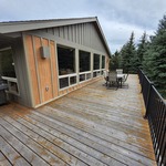 Progress photos of siding repair