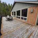 Progress photos of siding repair