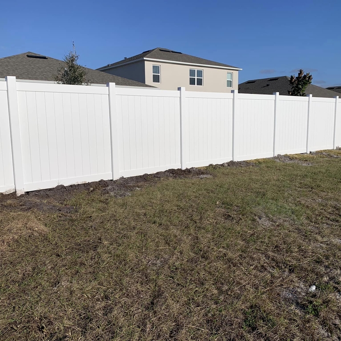 PVC Back Fence line