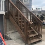 New wooden stairs