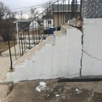 Old concrete step