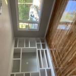 Natural Red Oak Gloss Finish and Builtin Tv Center
