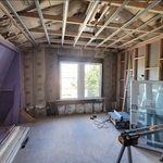 new walls and ceiling in the bedroom