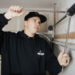 Evan at work