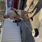 Jeremy is trying out the hydro scrubber