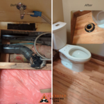 New toilet drain, flange, and install