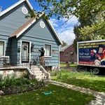 Foaming wood siding home
