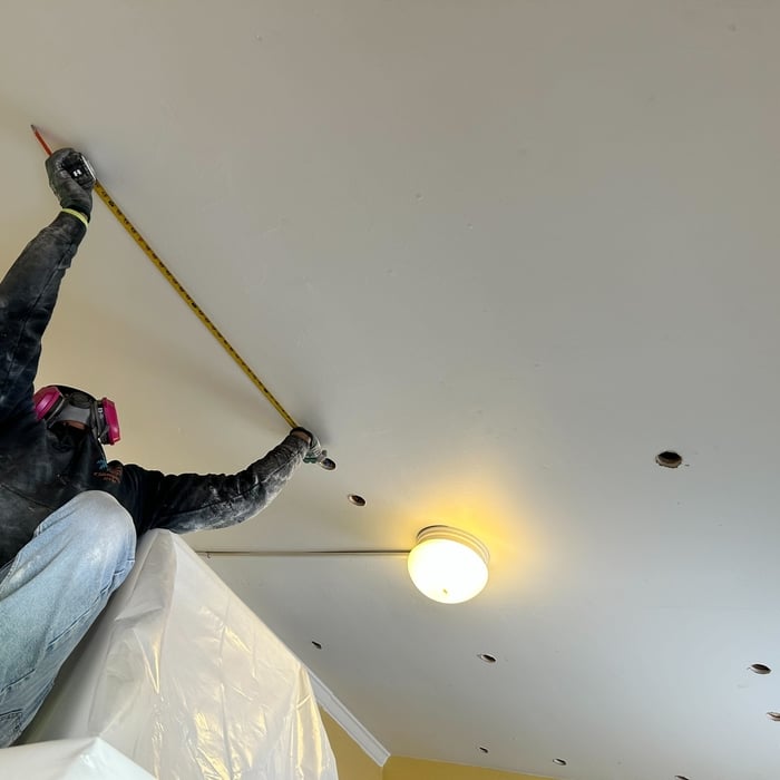 Dense packing ceiling in home