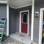 Entryway cornerboards and casing