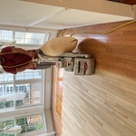 sanding the floor