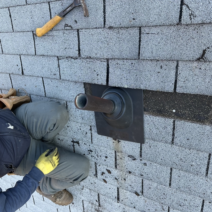 New pipe flashing