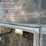 Unit curb flashing Inproperly repaired