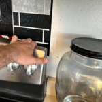 No anti-tip bracket at the base of the oven.