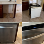 Before and After of Dishwasher Installation