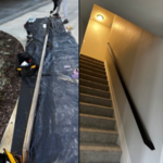 Before and After of stairs handrail