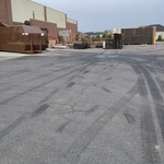 Hydraulic Fluid Spill before