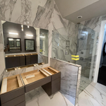 Mirror & Frameless Shower