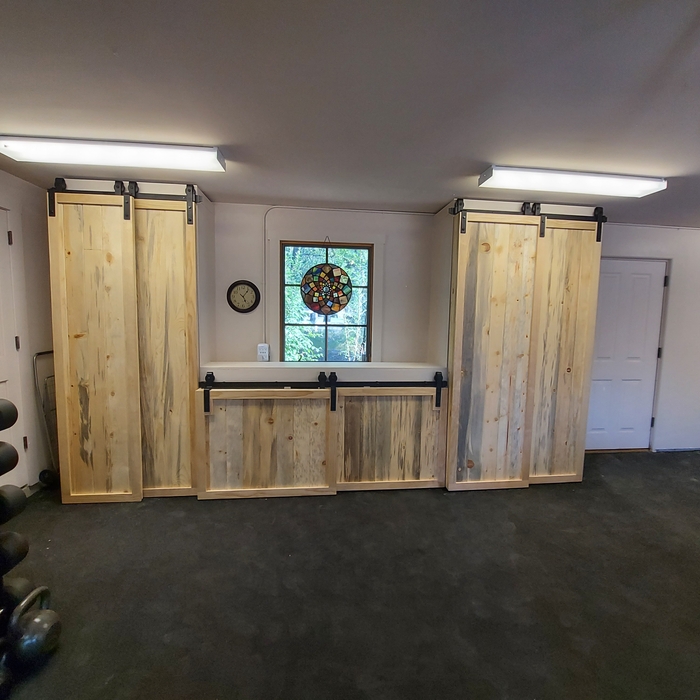 Custom cabinet barn doors