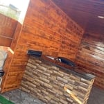 METAL PREGOLA WITH WOOD