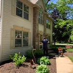 Pressure washing home