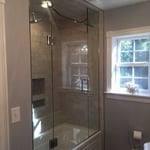 Frameless Steam Unit With Transom