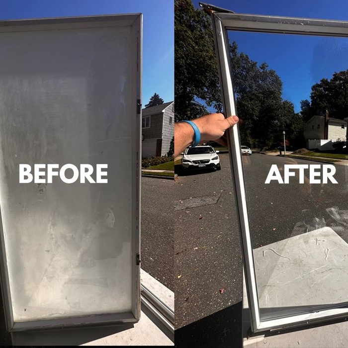 Before and After glass replacement