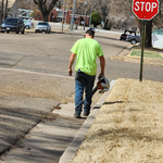 cleaning out side road from yard clean up