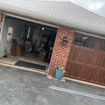 2 brown garage doors