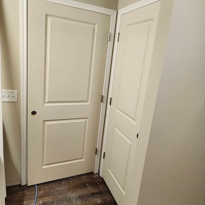 Bathroom doors and trim