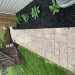 Stamped sidewalk
