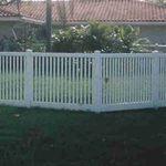 White Vinyl Closed Picket Fence