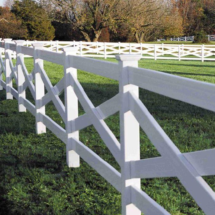 White Vinyl Ranch Fence