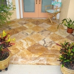 Front entryway and patio