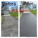 seal coat: before & after photo