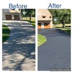 seal coat: before & after photo
