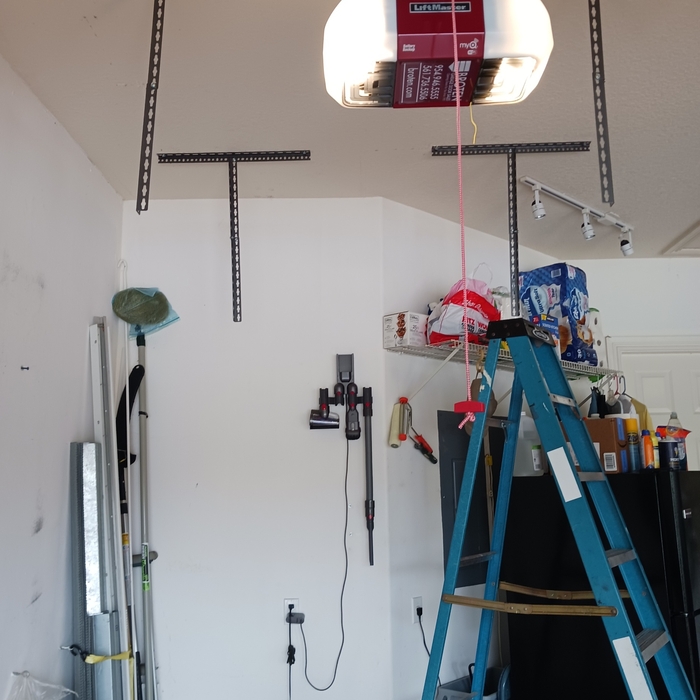 Installation of brackets for new rack