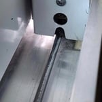 BEFORE - Gap in sliding door needs to be sealed