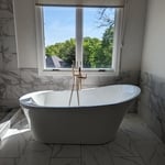 2 piece tub + tub filler