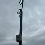 Light pole cameras for large parking lot