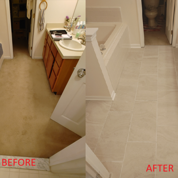 Floor tile install