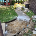 Curved sidewalk removal